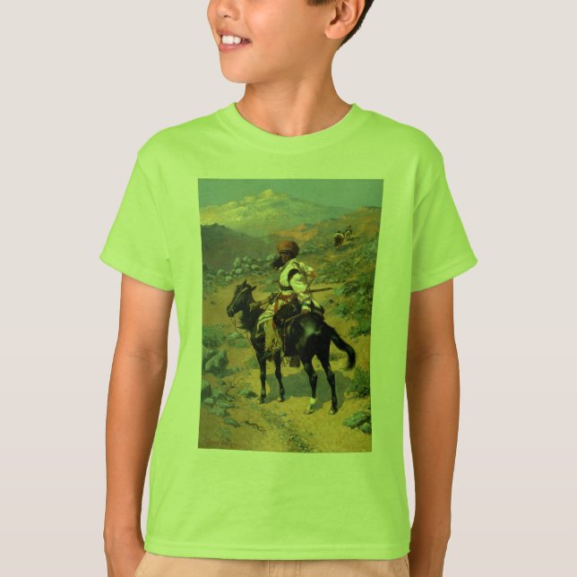 T-shirt Frederic Remington's The Indian Trapper (1889) (Frente)