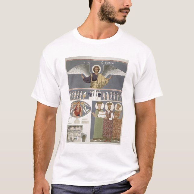 T-shirt Fresco da igreja ortodoxa de Nekrssi próximo (Frente)