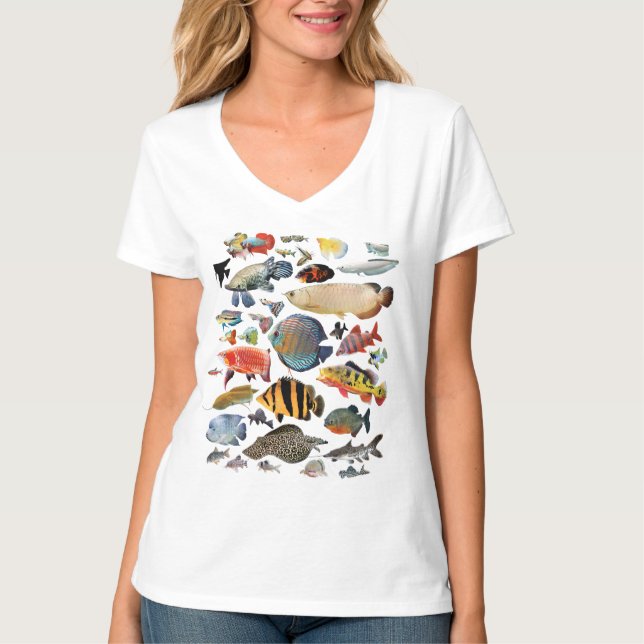 T-shirt Freshwater Tropical fish (Frente)