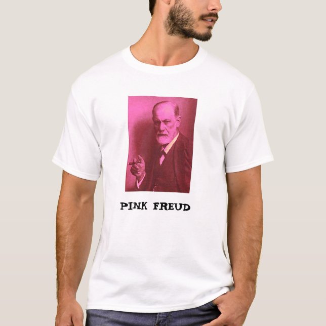 T-shirt Freud cor-de-rosa (Frente)