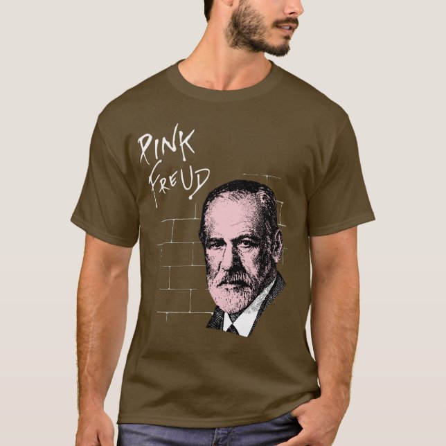 T-shirt Freud cor-de-rosa Sigmund Freud (Frente)