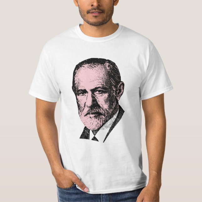 T-shirt Freud cor-de-rosa Sigmund Freud (Frente)