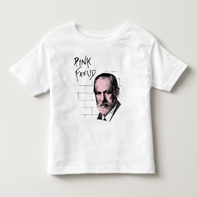 T-shirt Freud cor-de-rosa Sigmund Freud (Frente)