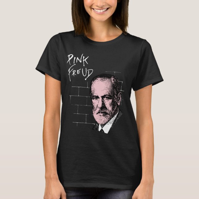 T-shirt Freud cor-de-rosa Sigmund Freud (Frente)