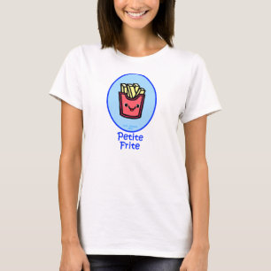 T-shirt - Fritada pequena azul - batatas fritas francesas