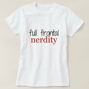 T-shirt frontais completos de Nerdity