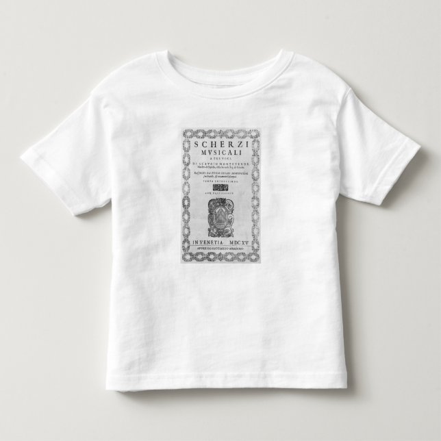 T-shirt Frontispício 'dos Scherzi Musicali (Frente)