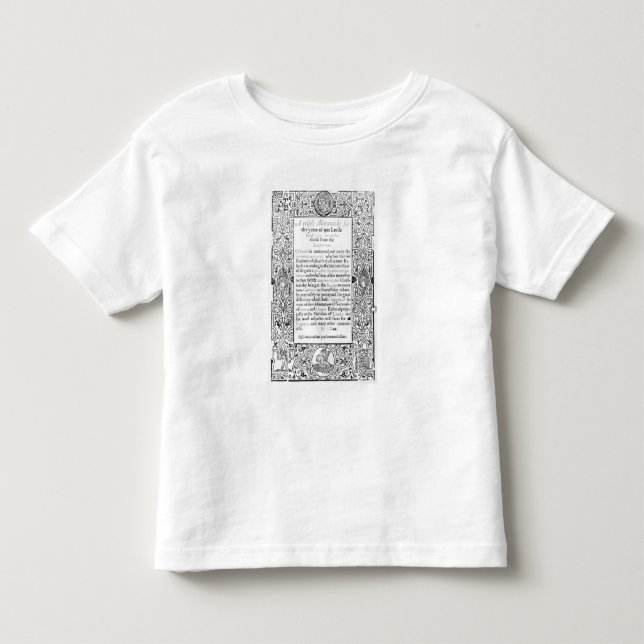T-shirt Frontispiece a um calendário romano, 1591 (Frente)