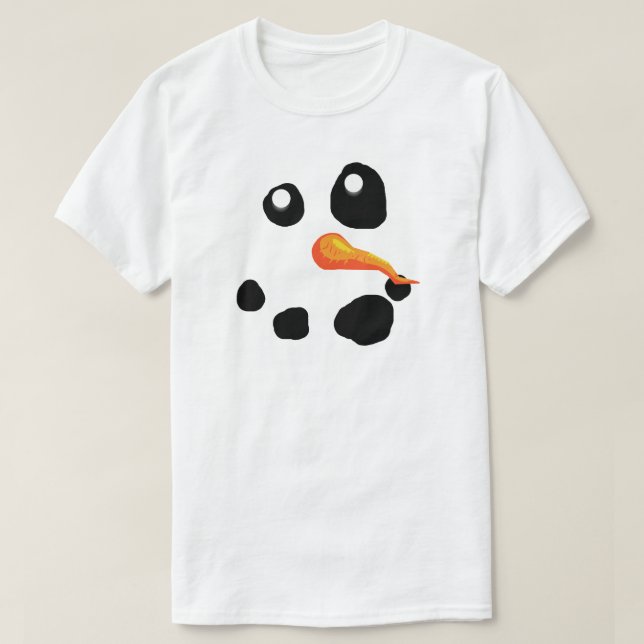 T-shirt Frosty, o Snowman a sorrir (Frente do Design)