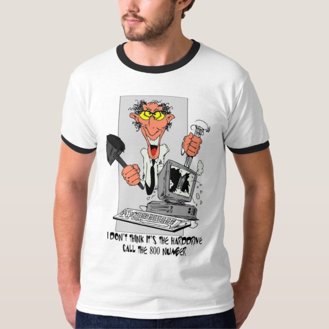 T-shirt Frustração do computador (Frente)