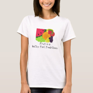 T-shirt Fruta a Comida rápida saudável