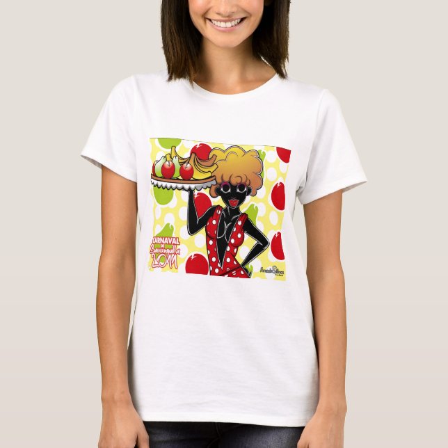 T-shirt frutas puloy do negrita (Frente)