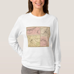 T-shirt Ft Fairfield, ilha de Presque, mapa do caribu