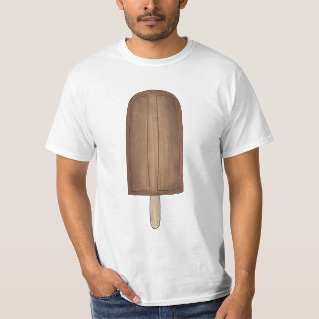 T-shirt Fudge Fudgesicle Chocolate Picolé Picsicles Tee (Frente)