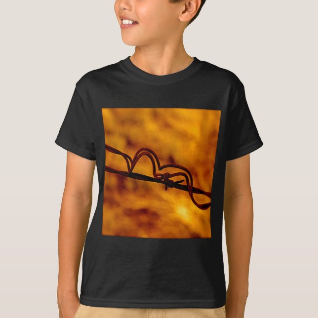 T-shirt Fuga de arame laranja amarelo (Frente)