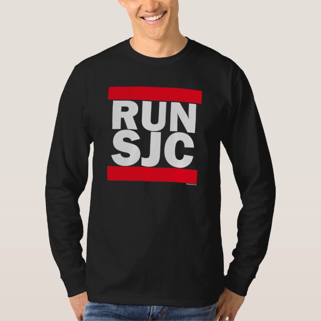 T-shirt FUNCIONE o preto de SJC - Capa longa (Frente)