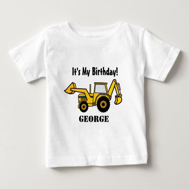 T-shirt Fundo de Construção/ Backhoe (Frente)