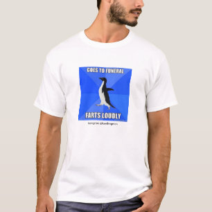 T-shirt fúnebre de Meme do pinguim social inábil