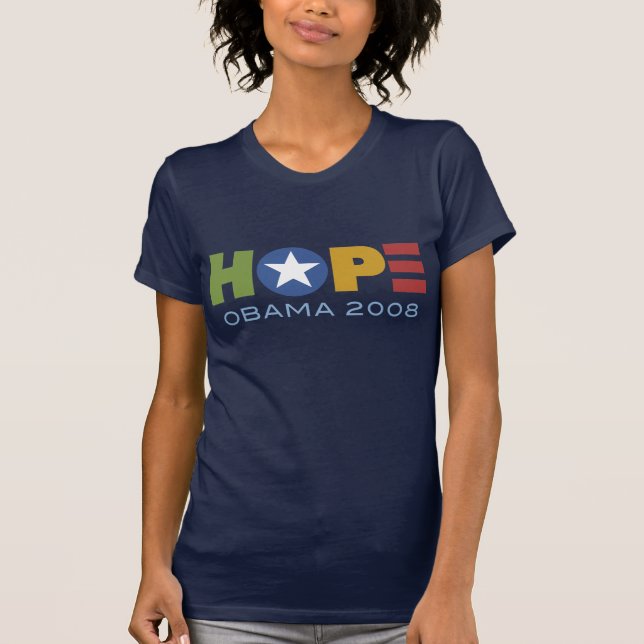 T-shirt Funky do coração de Obama (Frente)