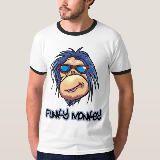 T-shirt Funky do macaco (Frente)