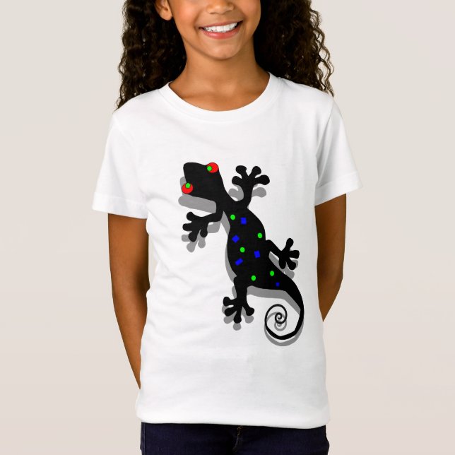 T-shirt Funky Gecko Tee para Crianças (Frente)