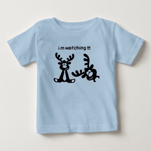 T-SHIRT FUNNY DEER ESTOU ASSISTINDO PARA CRIANÇAS (Frente)