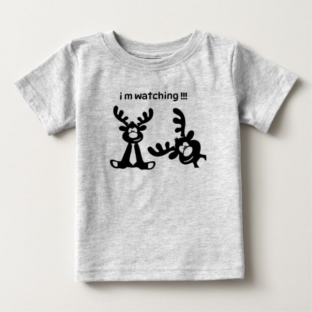 T-SHIRT FUNNY DEER, EU ESTOU ASSISTINDO POR CRIANÇ (Frente)