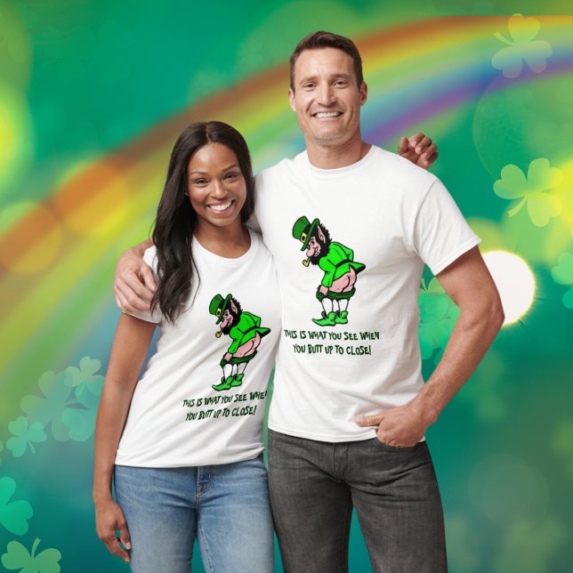T-shirt Funny Mooning Leprechaun Unisex (Funny Mooning Leprechaun Unisex T-Shirt)