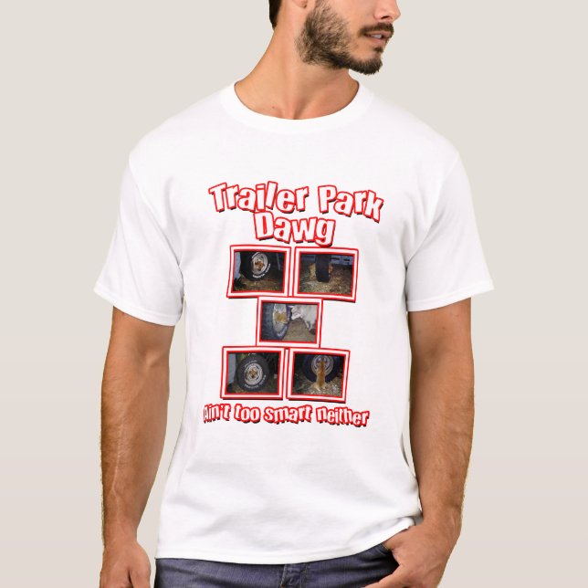 T-shirt Funny Trailer Park Dawg Red (Frente)