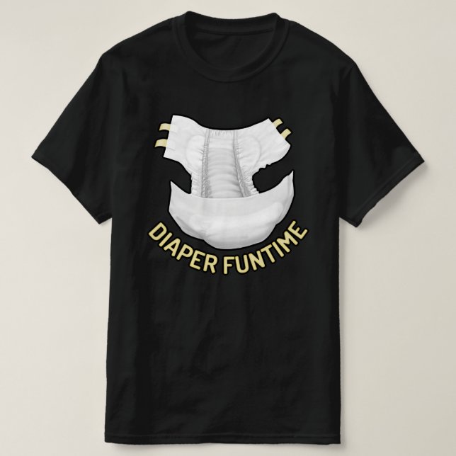 T-Shirt FUNTIME DE fralda (Frente do Design)