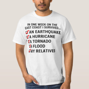 T-shirt Furacão Irene/camisa do valor sobrevivência da