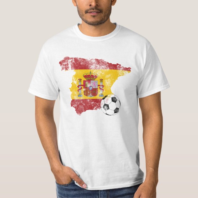 T-shirt Futebol afligido da espanha (Frente)