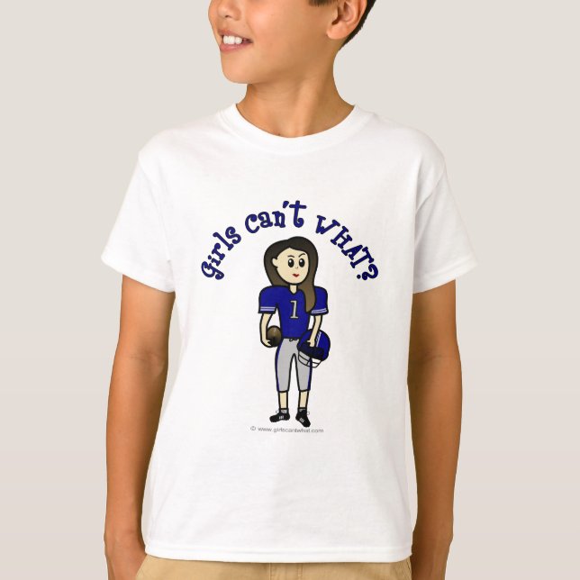 T-shirt Futebol azul claro (Frente)