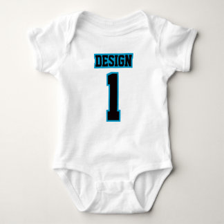 T-shirt Futebol AZUL PRETO BRANCO lateral Babywear do tutu