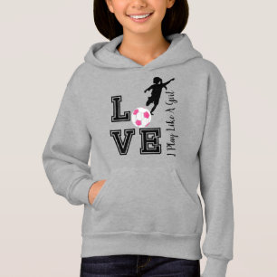 T-shirt Futebol De Amor - Eu Brinco Como Uma Garota - Rosa