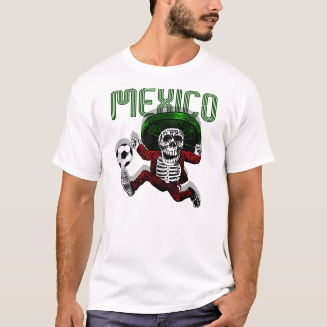 T-shirt Futebol do EL do futebol de México tri além dos (Frente)