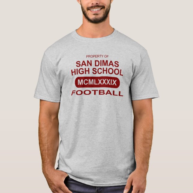T-shirt Futebol do segundo grau de San Dimas (Frente)