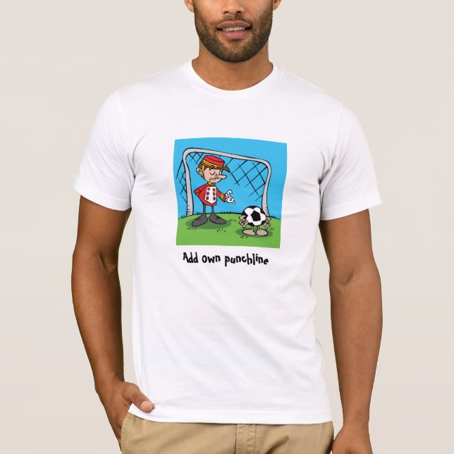 T-shirt Futebol engraçado goleiro jogador de futebol gf (Frente)