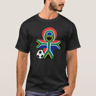 T-shirt Futebol feliz T escuro do futebol da bandeira de