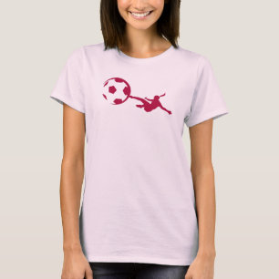 T-shirt Futebol Feminino Vermelho