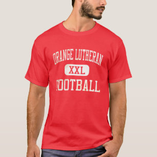 T-shirt Futebol Orange Lutheran Lancers