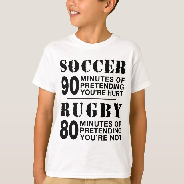 T-shirt Futebol vs Rugby (Frente)
