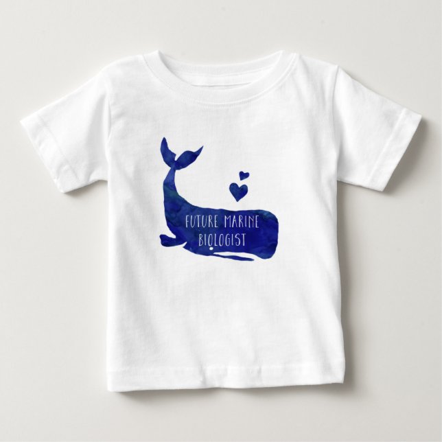 T-shirt Futura Bióloga Marinha Baleia Toddler Meninas Cami (Frente)