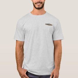 T-shirt futurística com carro voador