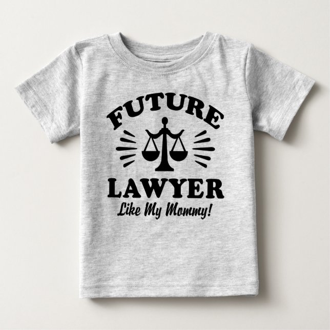 T-shirt Futuro Advogado Como Minha Mamãe (Frente)