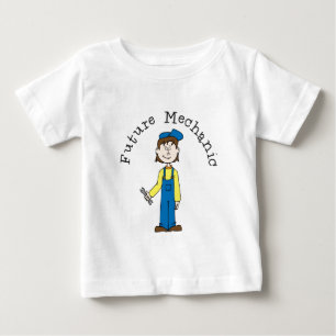 T-shirt futuro da criança do mecânico
