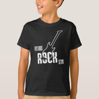 T-shirt futuro da estrela do rock dos miúdos -