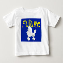 T-shirt futuro do bebê da caniche