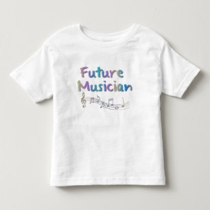 T-shirt futuro dos miúdos das notas musicais do
