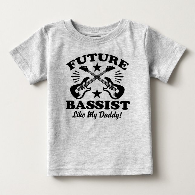 T-shirt Futuro Jogador De Bass Como Meu Pai (Frente)
